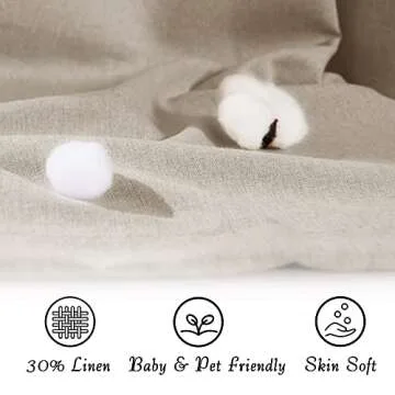 StangH Linen Couch Cushion Covers for Stylish Protection