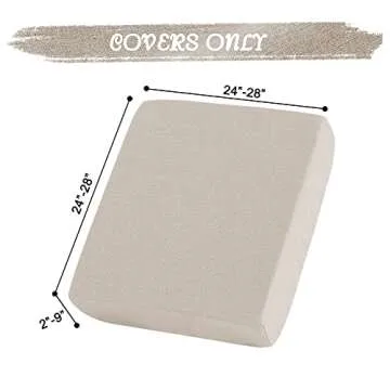 StangH Linen Couch Cushion Covers for Stylish Protection