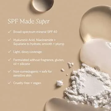 ILIA Super Serum Skin Tint SPF 40 - Lightweight, Vegan, Hydrating