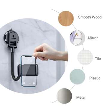 xuenair Dash Cell Phone Holder for Car, Universal Car Dashboard Phone Holder, Best Car Cell Holder for iPhone Dash Mount for Car, Car Suction Cup Mount for iPhone Android Video Recording(C24)