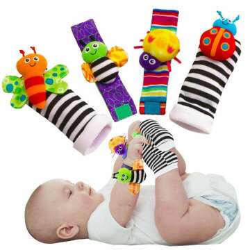 Infant Rattle Socks Toys for Babies 3-12 Months