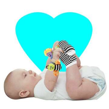 Infant Rattle Socks Toys for Babies 3-12 Months