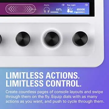 Elgato Stream Deck + White, Audio Mixer, Production Console and Studio Controller for Content Creators, Streaming, Gaming, with customizable touch strip dials and LCD keys, works with Mac and PC