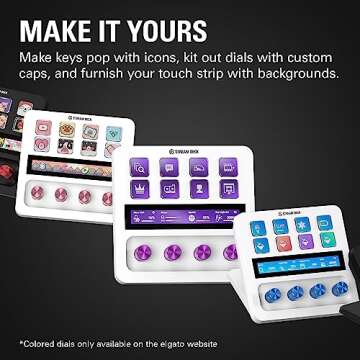 Elgato Stream Deck + White, Audio Mixer, Production Console and Studio Controller for Content Creators, Streaming, Gaming, with customizable touch strip dials and LCD keys, works with Mac and PC