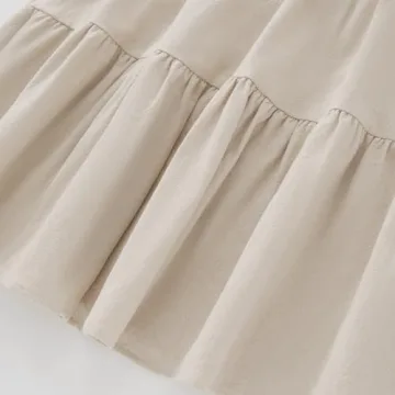 Toddler Baby Girls Dress Summer Cotton Linen Casual Outfit