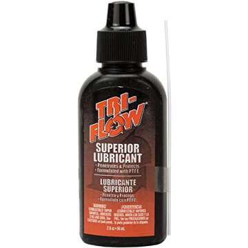 Tri-Flow 2 OZ Squeeze Bottle, Teflon Lubricant - Perfect for Maintenance