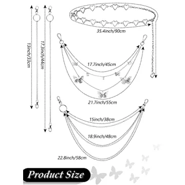 Versatile 5-Piece Punk Jeans Chain Set for All Occasions