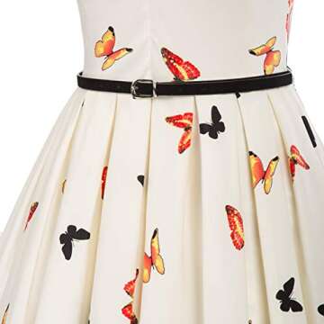 Charming 50's Vintage Pin-up Dress Sleeveless A-Line