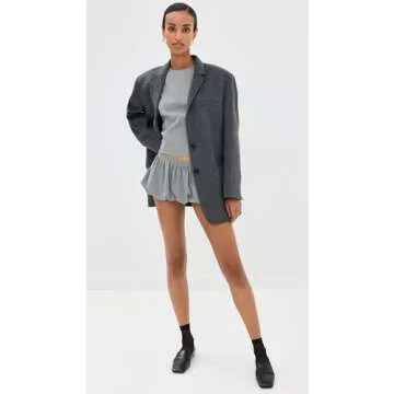 Chic Lioness Women's Un Tutu Mini Skort in Onyx Gingham