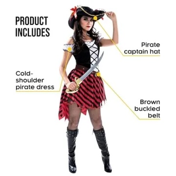 Morph Women's Pirate Costume for Halloween Fun