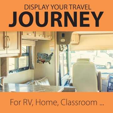 Durable USA Map Vinyl Sticker for Road Trips