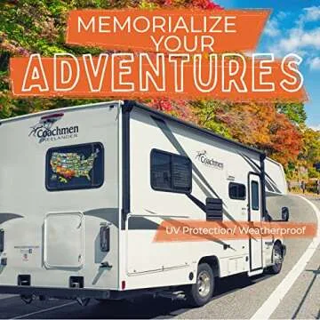 Durable USA Map Vinyl Sticker for Road Trips