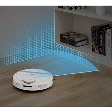 Ecovacs Deebot 907 Smart Robotic Vacuum, Carpet, Bare Floors, Pet Hair + Mapping Technology, High Su...