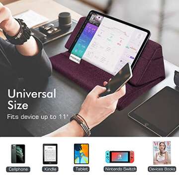 MoKo Tablet Pillow Stand - Soft Bed Holder for iPad & Tablets