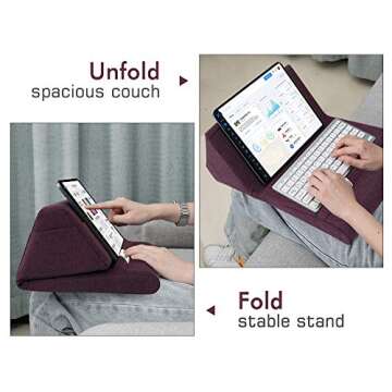 MoKo Tablet Pillow Stand - Soft Bed Holder for iPad & Tablets