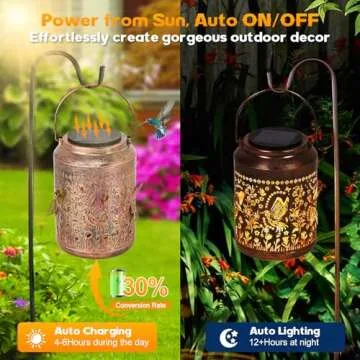 Uspring 3D Hummingbird Solar Lantern Gifts for Women