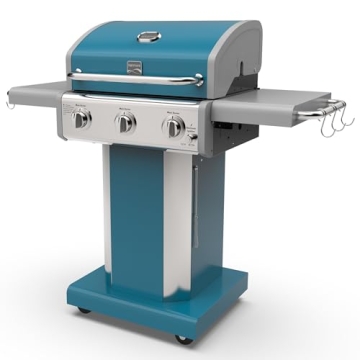Kenmore 3-Burner Propane BBQ Grill with Cast Iron Grates