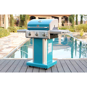 Kenmore 3-Burner Propane BBQ Grill with Cast Iron Grates