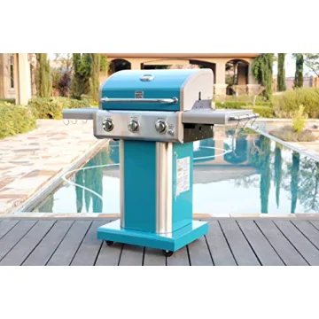 Kenmore 3-Burner Propane BBQ Grill with Cast Iron Grates