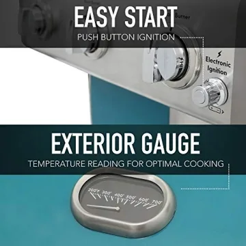 Kenmore 3-Burner Propane BBQ Grill with Cast Iron Grates