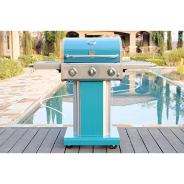 Kenmore 3-Burner Propane BBQ Grill with Cast Iron Grates