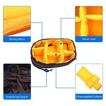 Selens High-Capacity Shockproof DSLR SLR Camera Padded Bag Case Partition Camera Insert, Make Your Own Camera Bag