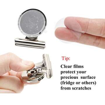 Ninth Five Strong Magnetic Clips - Heavy Duty Refrigerator Magnet Clips - 31mm Wide 12Pack Scratch Safe - Clip Magnets Best for House Office School Use, Hanging Home Decoration, Photo Displays