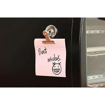 Ninth Five Strong Magnetic Clips - Heavy Duty Refrigerator Magnet Clips - 31mm Wide 12Pack Scratch Safe - Clip Magnets Best for House Office School Use, Hanging Home Decoration, Photo Displays