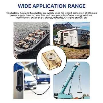 BOJACK Terminal Fuse 40A Marine Rated Battery Fuse (MRBF) 58V DC Max IP66 Waterproof for The Circuit Protection of Automobiles RVs Cranes Ships Charging Piles 40Amp(Pack of 2