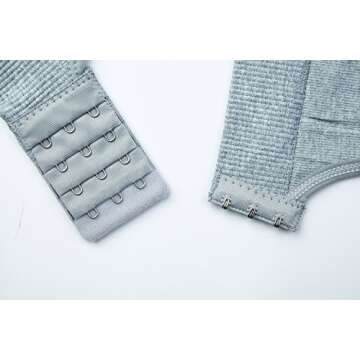 Suekaphin 2PACK Nursing Maternity Bra for Pregnancy Women Breastfeeding Comfortable Sleeping with Extenders,Heather(Gray+LightGray),XX-Large