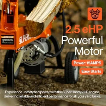 SuperHandy 14-Ton Electric Log Splitter for Efficient Splitting