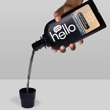 Hello Activated Charcoal Extra Freshening Mouthwash, Natural Fresh Mint and Coconut Oil, Fluoride Free, Alcohol Free, Vegan, SLS Free and Gluten Free, 16 Fl Oz (Pack of 3)