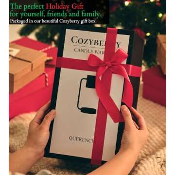 Cozyberry® Querencia™ Candle Warmer Lamp, 1-, 2-, 4-Hour Timer, 2 x Bulbs Included, Compatible wi...