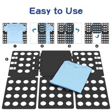T Shirt Folding Board Shirts Clothes Folder Durable Plastic Laundry Boards,10.23 * 7.88 * 1.18 inche...