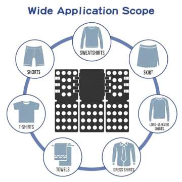 T Shirt Folding Board Shirts Clothes Folder Durable Plastic Laundry Boards,10.23 * 7.88 * 1.18 inches Black