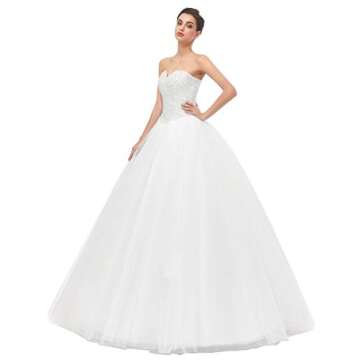 Stunning Likedpage Women’s Wedding Dress - Ball Gown Elegance