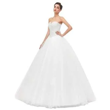 Stunning Likedpage Women’s Wedding Dress - Ball Gown Elegance
