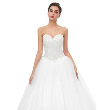 Stunning Likedpage Women’s Wedding Dress - Ball Gown Elegance