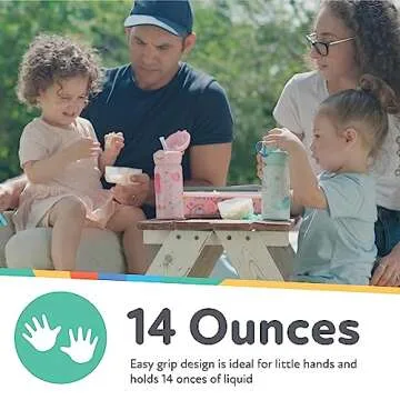 Nuby Thirsty Kids No Spill Stainless Steel Cup - 14 Oz