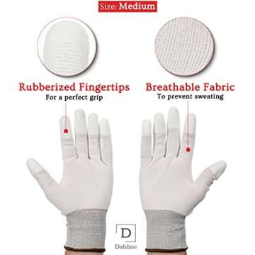 DABLINE 13 PCs Quilting Template Set Includes 8 Quilting Templates, Quilting Frame/Gloves/Stickers/Guide. Free Motion Quilting Rulers and Templates