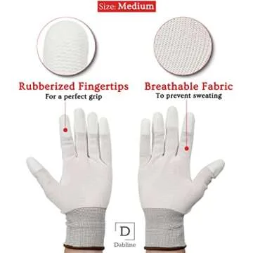 DABLINE 13 PCs Quilting Template Set Includes 8 Quilting Templates, Quilting Frame/Gloves/Stickers/Guide. Free Motion Quilting Rulers and Templates