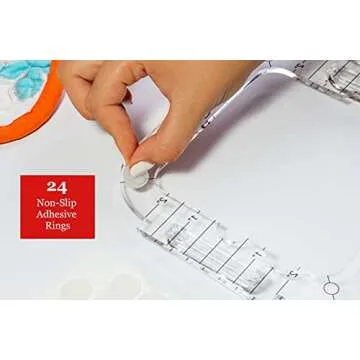 DABLINE 13 PCs Quilting Template Set Includes 8 Quilting Templates, Quilting Frame/Gloves/Stickers/Guide. Free Motion Quilting Rulers and Templates