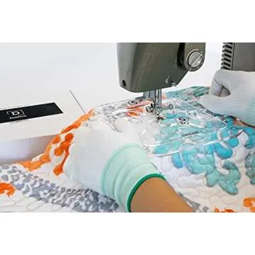 DABLINE 13 PCs Quilting Template Set Includes 8 Quilting Templates, Quilting Frame/Gloves/Stickers/Guide. Free Motion Quilting Rulers and Templates