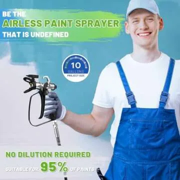 PHALANX Airless Paint Sprayer, 7/8HP 780W High Efficiency Airless Stand Sprayer, 3000PSI Electric Paint Sprayer with Cleaning Kits for Painting Home Interior Exterior Walls, Ceiling, Fence, Cabinet