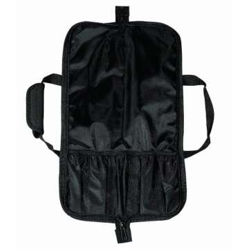 Messermeister 5-Pocket Heavy Duty Nylon Padded Knife Roll, Luggage Grade and Water Resistant, Black