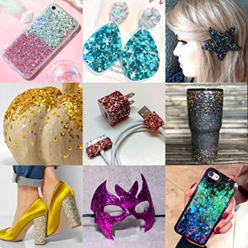 Warmfits Holographic Glitter Set 12 Colors for Face Body Nail