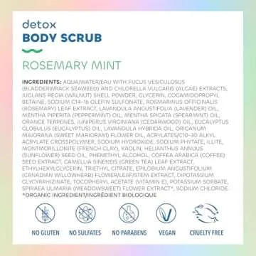 Seaweed Bath Co. Detox Body Scrub, Rosemary Mint Scent, 6 Ounce, Sustainably Harvested Seaweed, French Sea Clay, Coffee Extract