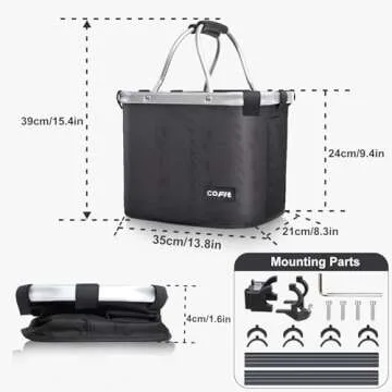COFIT Collapsible Multi-Purpose Bike Basket for All