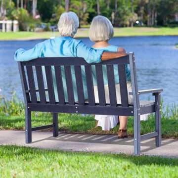 YITAHOME Garden Bench - All Weather & Stylish Outdoor Seat