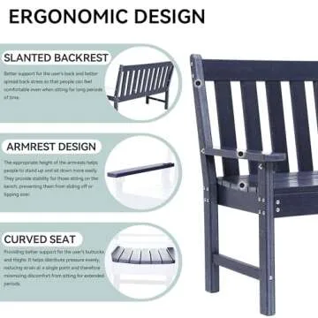 YITAHOME Garden Bench - All Weather & Stylish Outdoor Seat